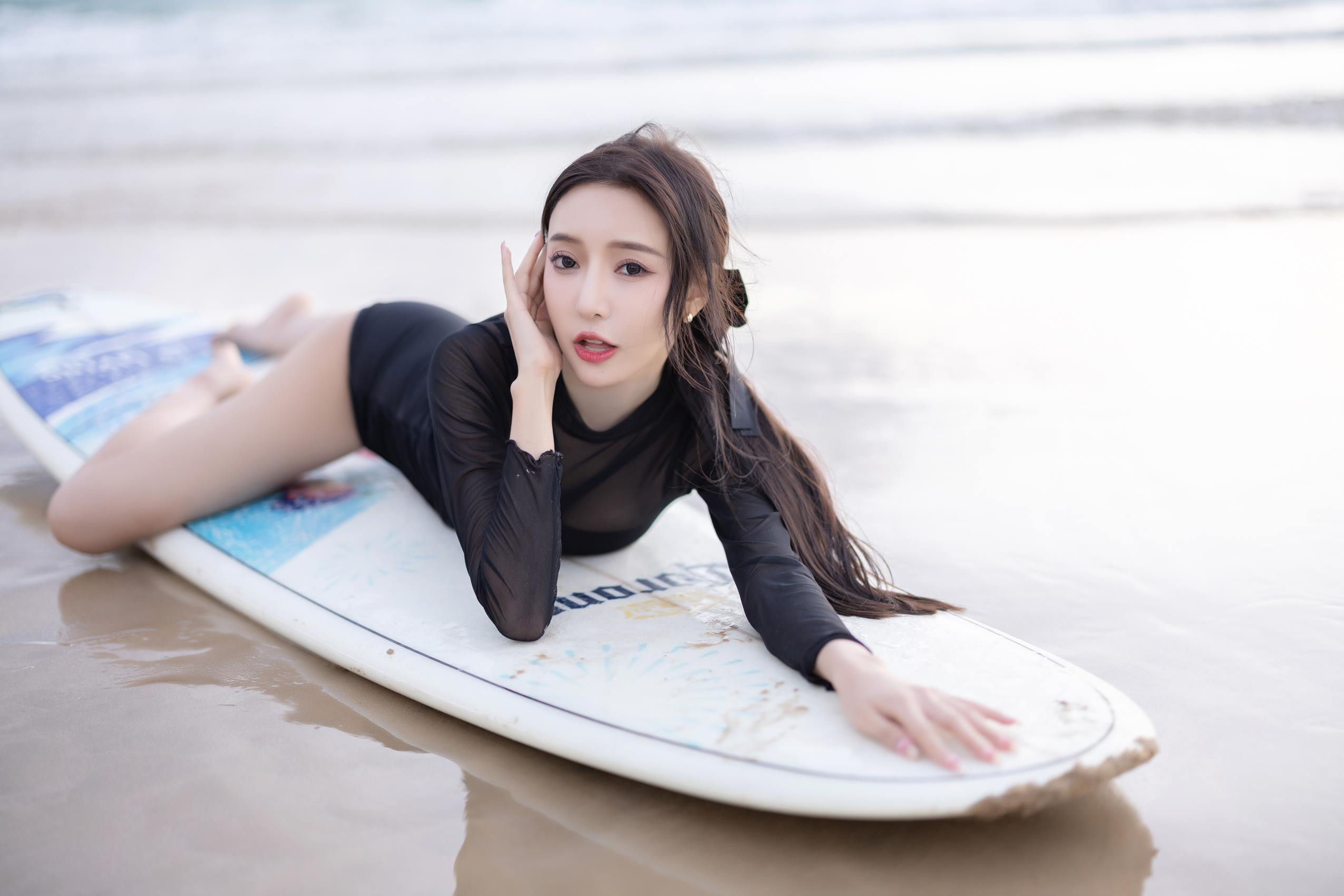 王馨瑶Yanni - 内购 钓鱼黑色冲浪泳衣[97P/273MB]