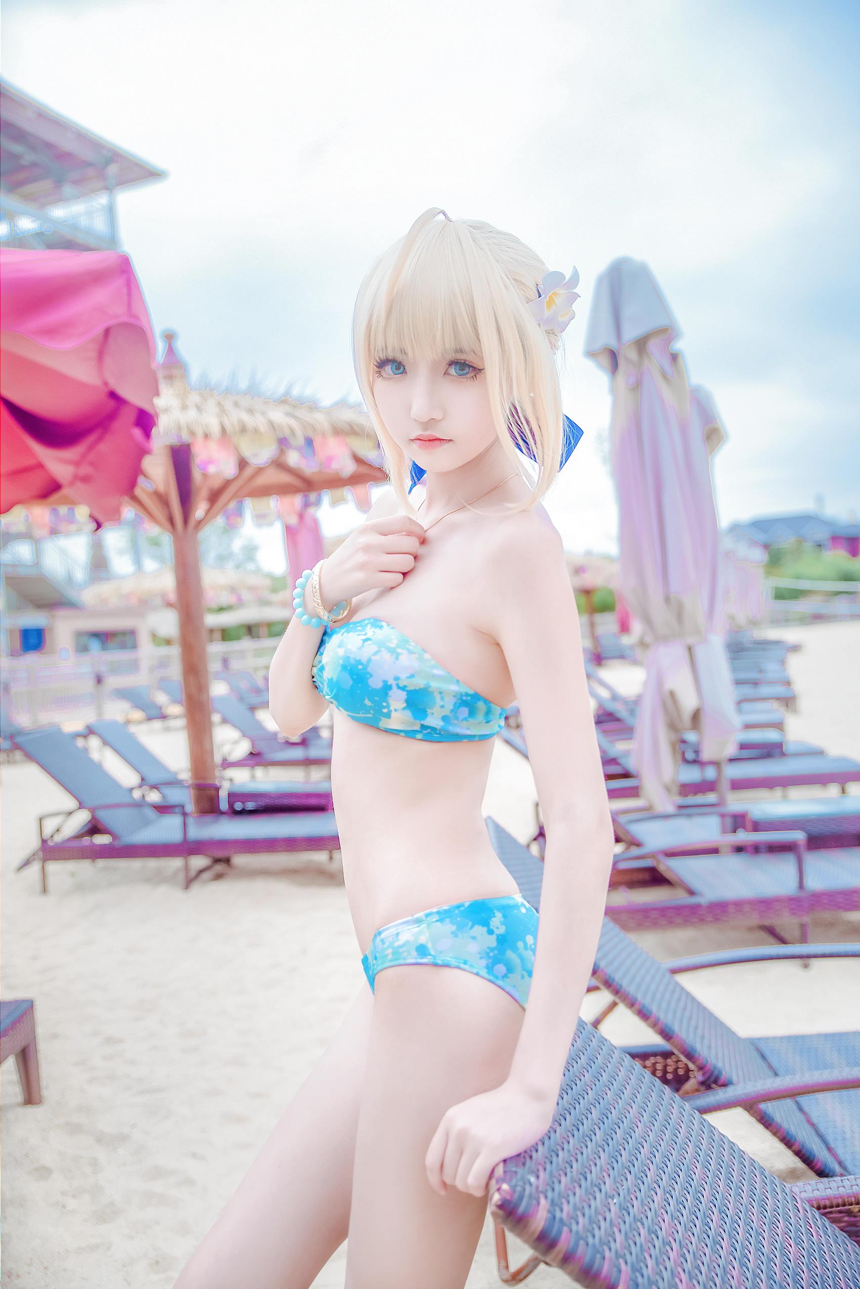 这个泡泡就是逊啦 - 阿尔托莉雅泳装[14P/26MB]