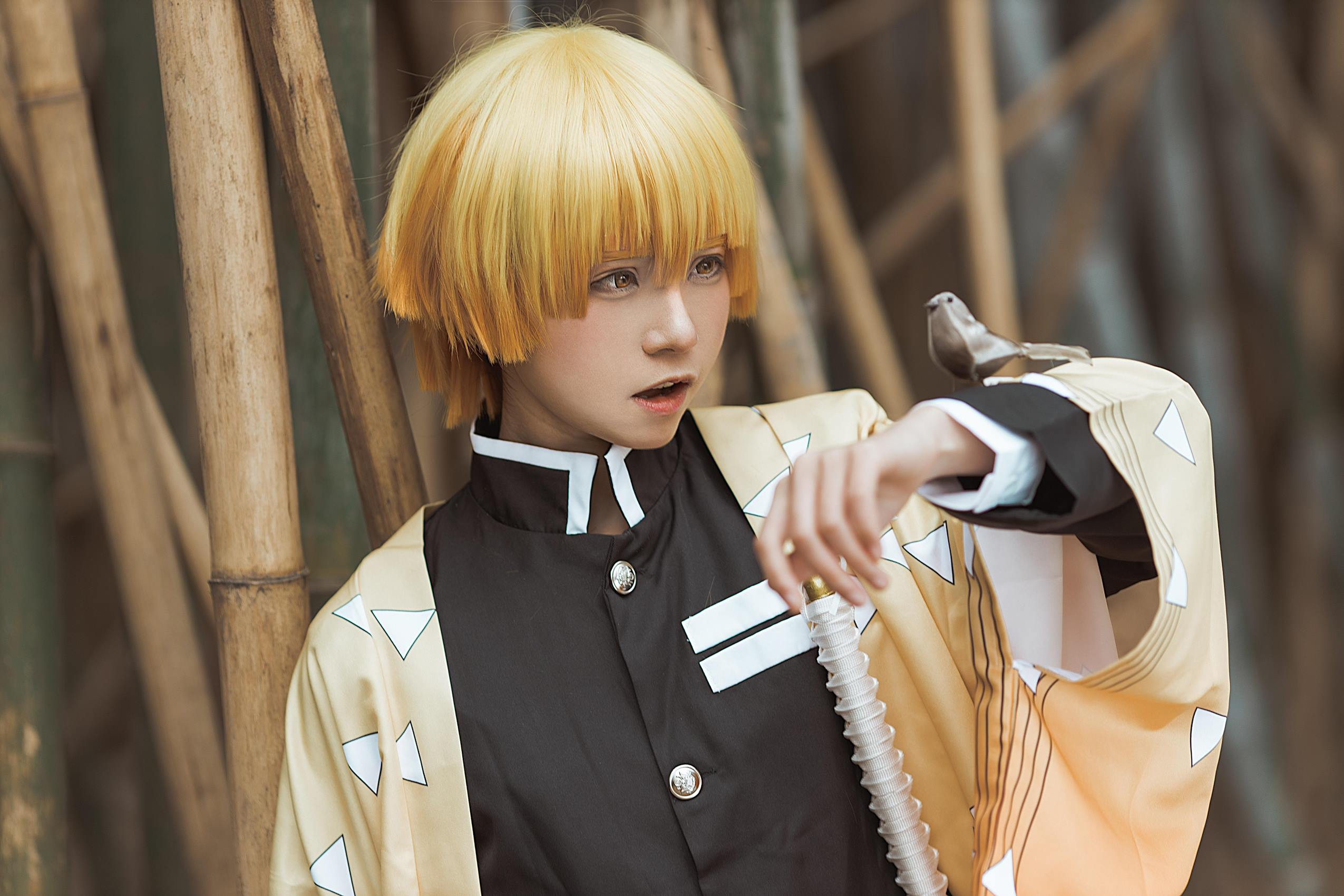 人气Coser@Kitaro_绮太郎 鬼灭之刃 我妻善逸[30P/104MB]