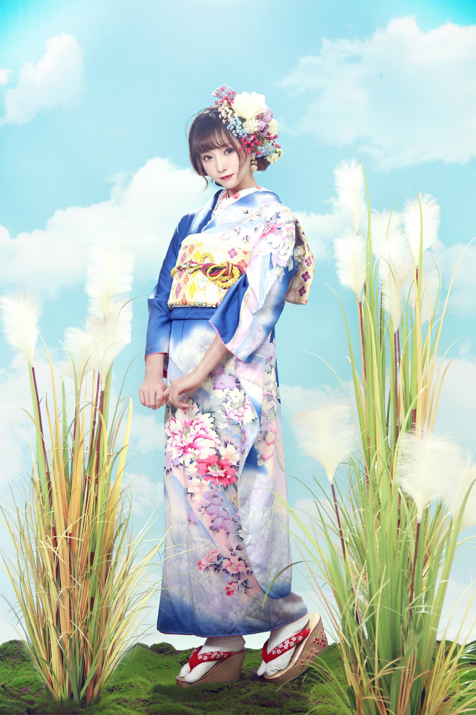 人气Coser@Kitaro_绮太郎 Kitaro_绮太郎 和服少女1[8P/19MB]