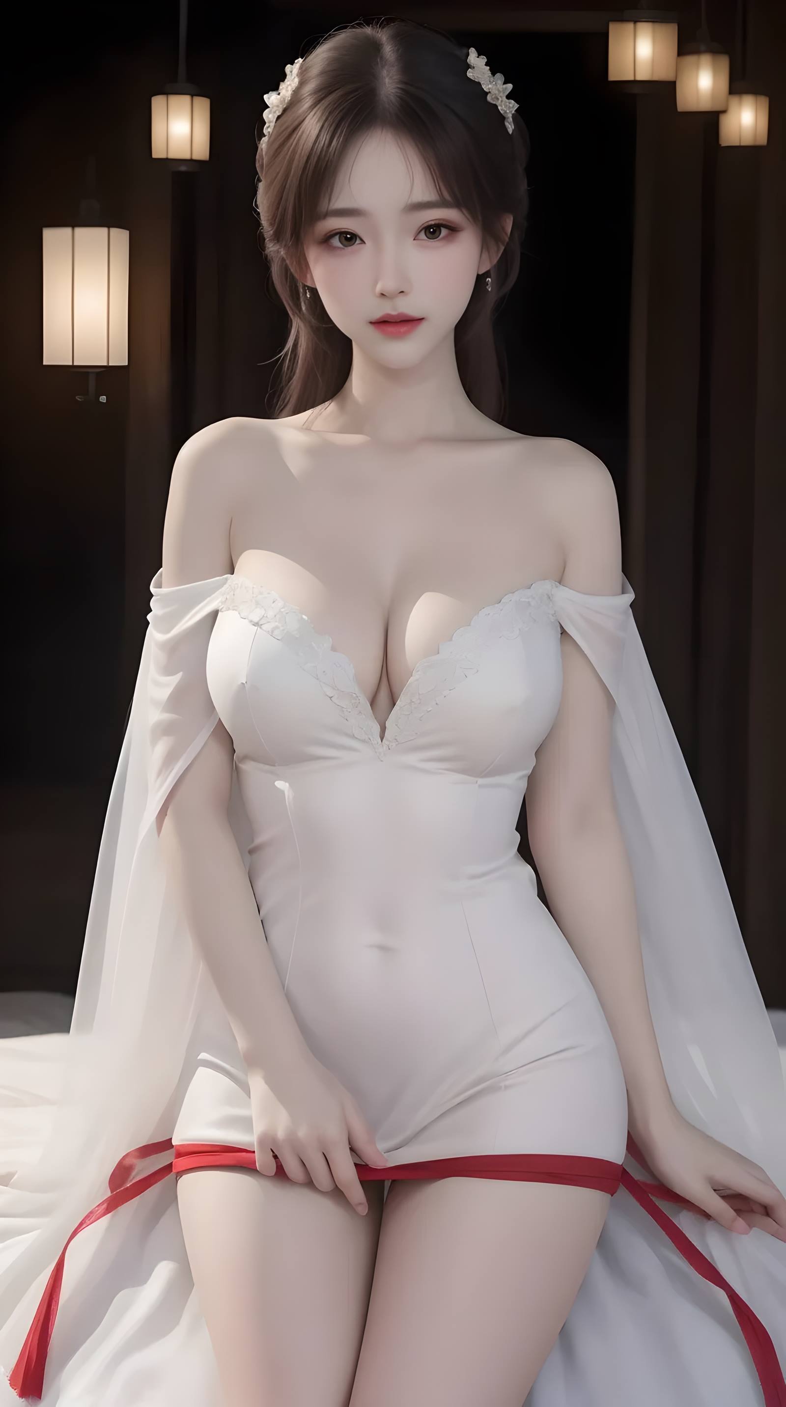 AI绘画 070 温婉柔美穿着浅青色服饰的美女 [30P/319MB]