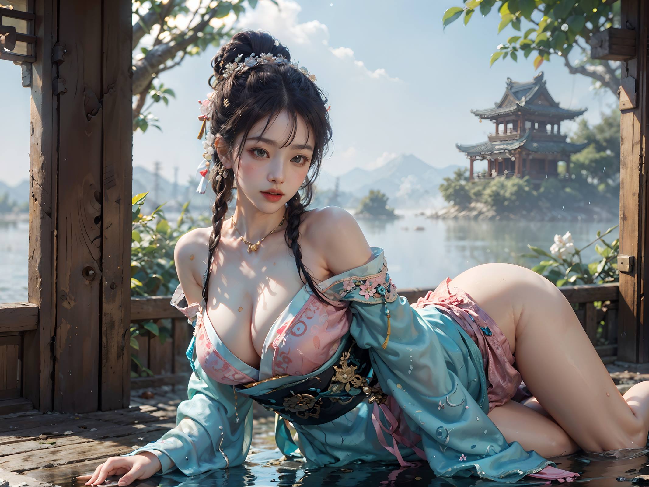 AI绘画 066 横向可做壁纸的古风美仁 [22P/76MB]