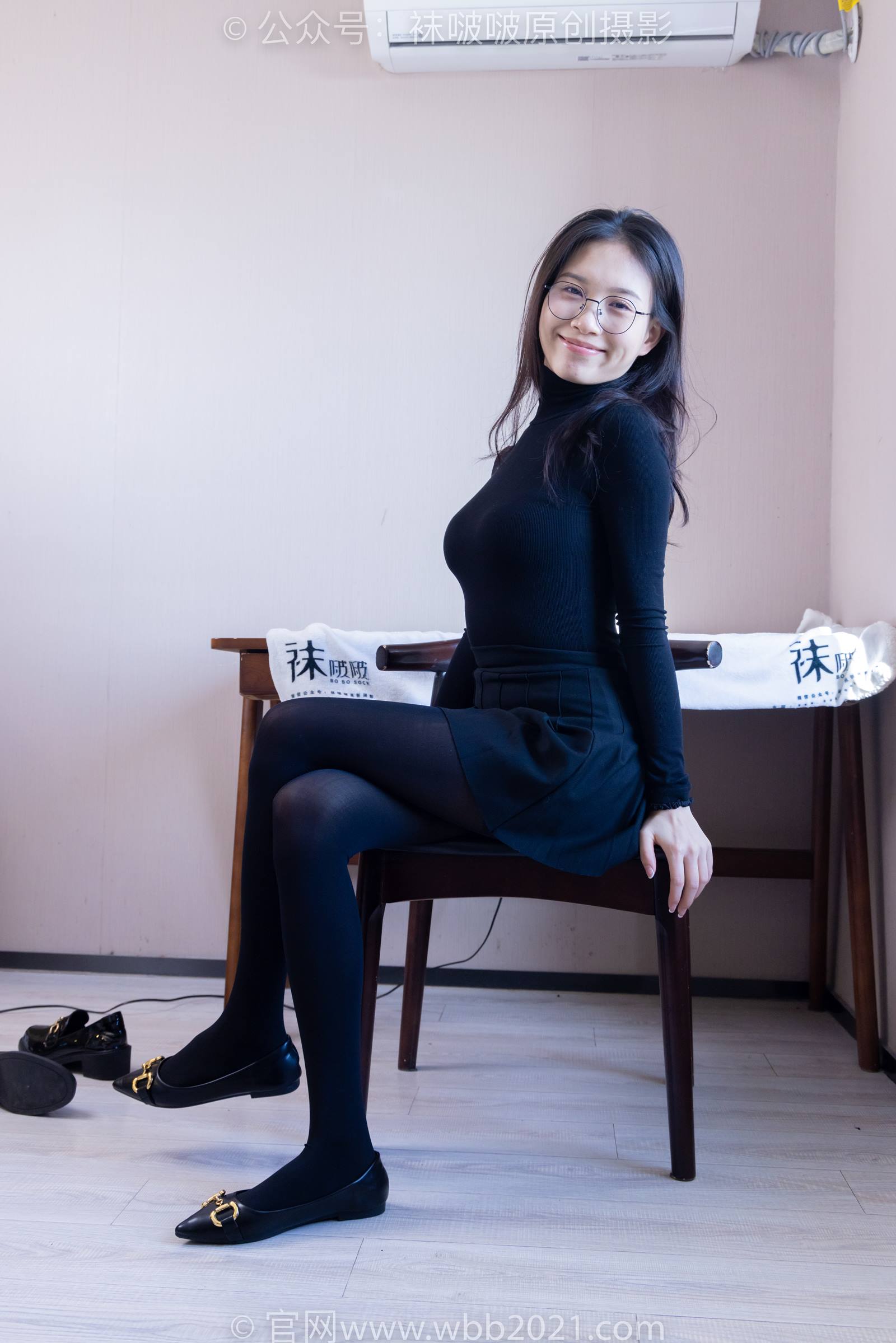 [BoBoSocks袜啵啵]NO.313 芝士-皮鞋、平底鞋、厚黑丝、厚黑丝大腿袜[150P/1V/6.30GB]