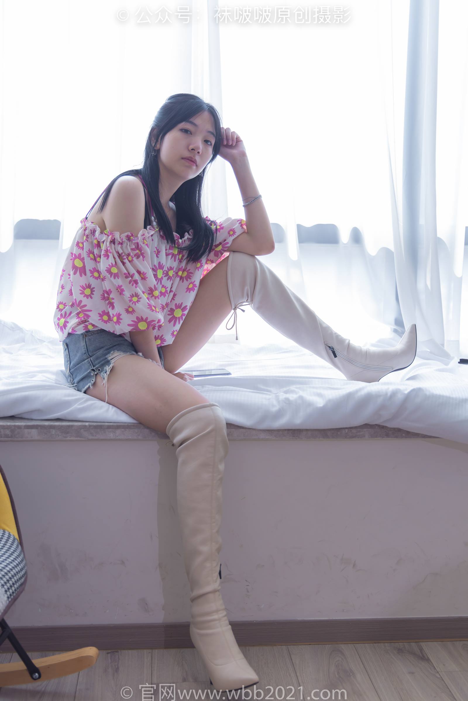 [BoBoSocks袜啵啵]NO.308 小甜豆-长靴、白棉袜、裸足[170P/1V/5.49GB]