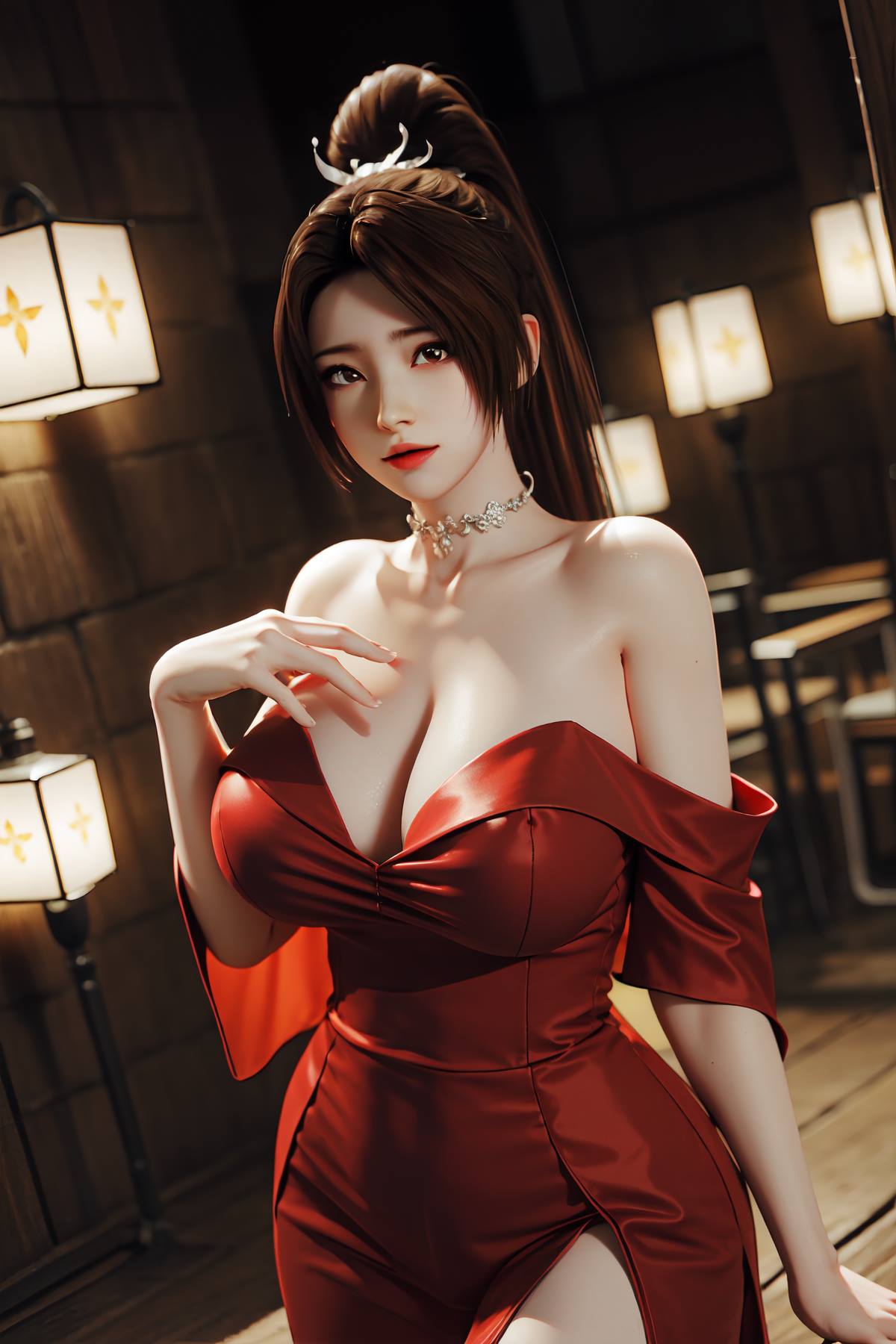 AI绘画 093 不知火舞 红色晚礼服[118P/277MB]