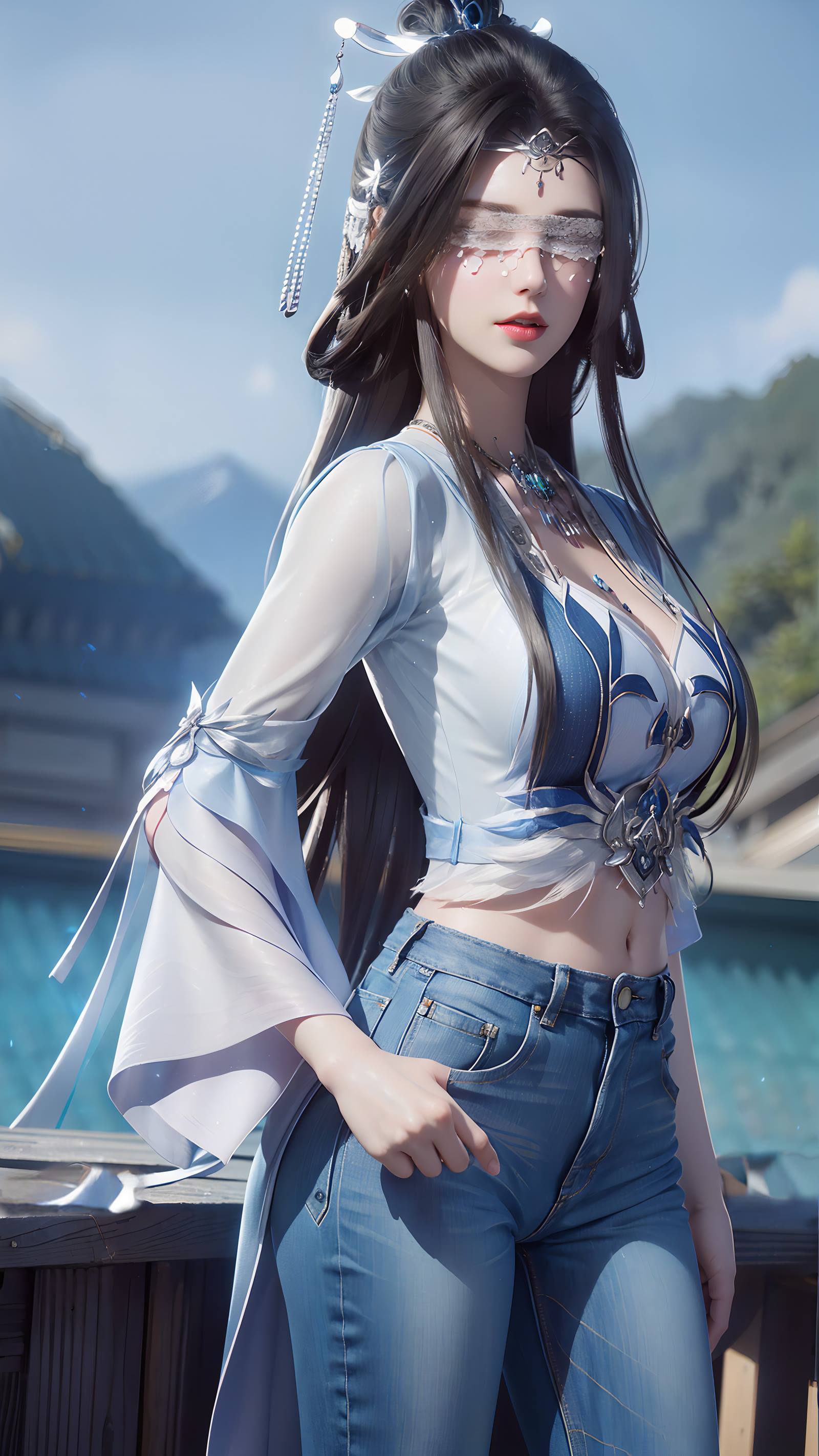 AI绘画 086 仙逆-兰若现代牛仔裤[95P/88.1MB]