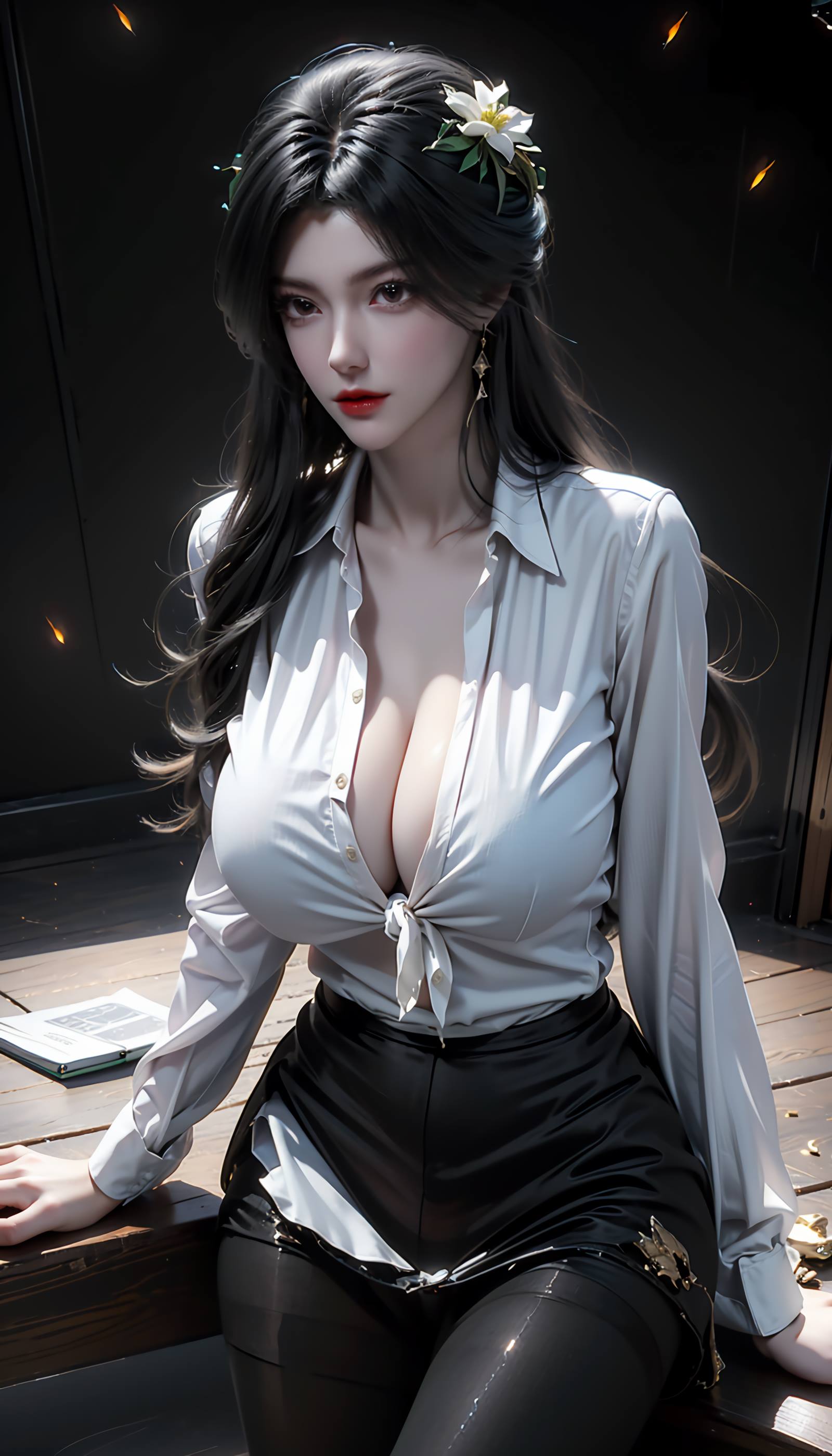 AI绘画 110 完美世界 柳神 黑丝衬衫[90P/440MB]