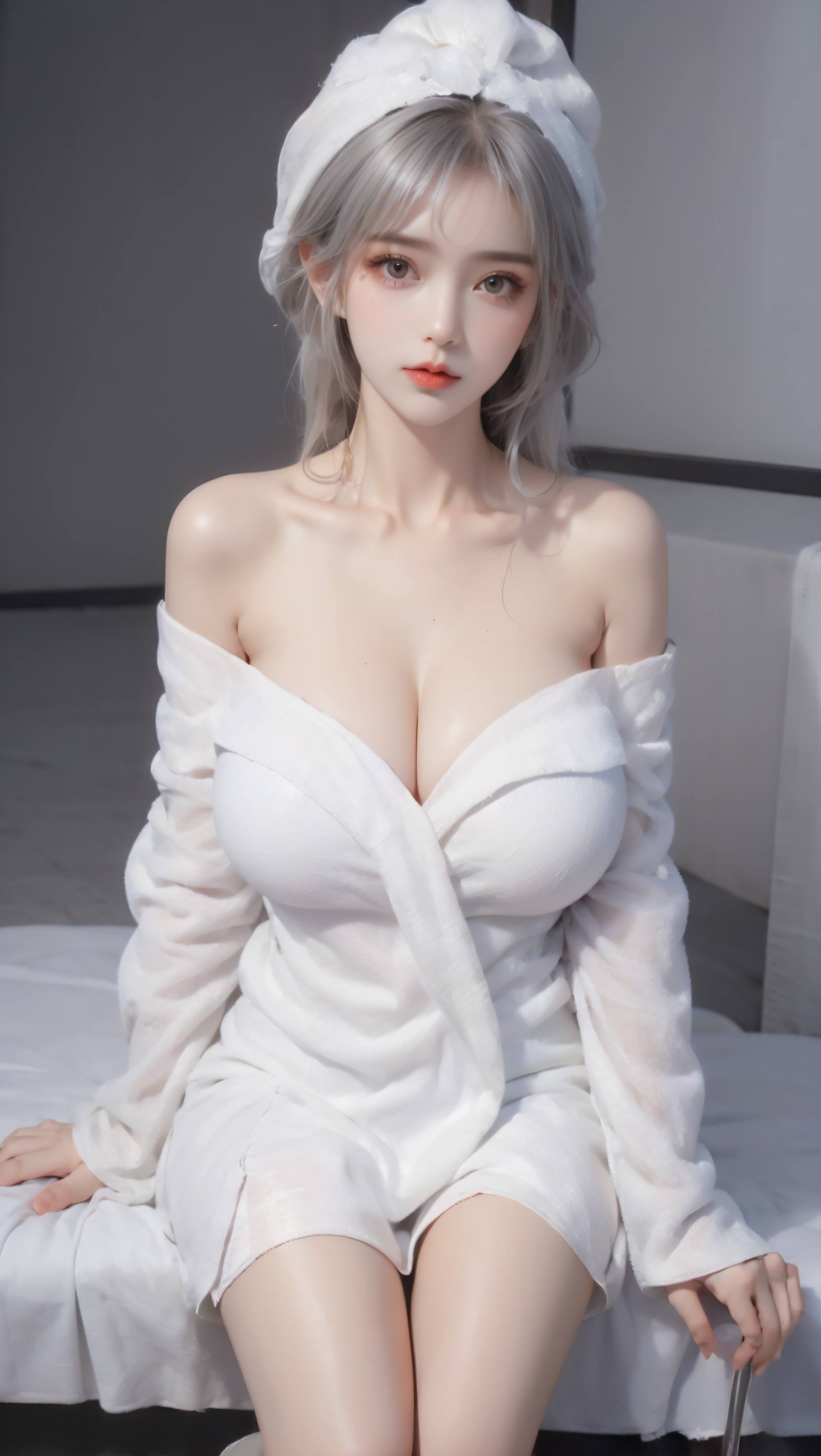 AI绘画 096 浴室少女 浴巾裹胸[49P/136MB]