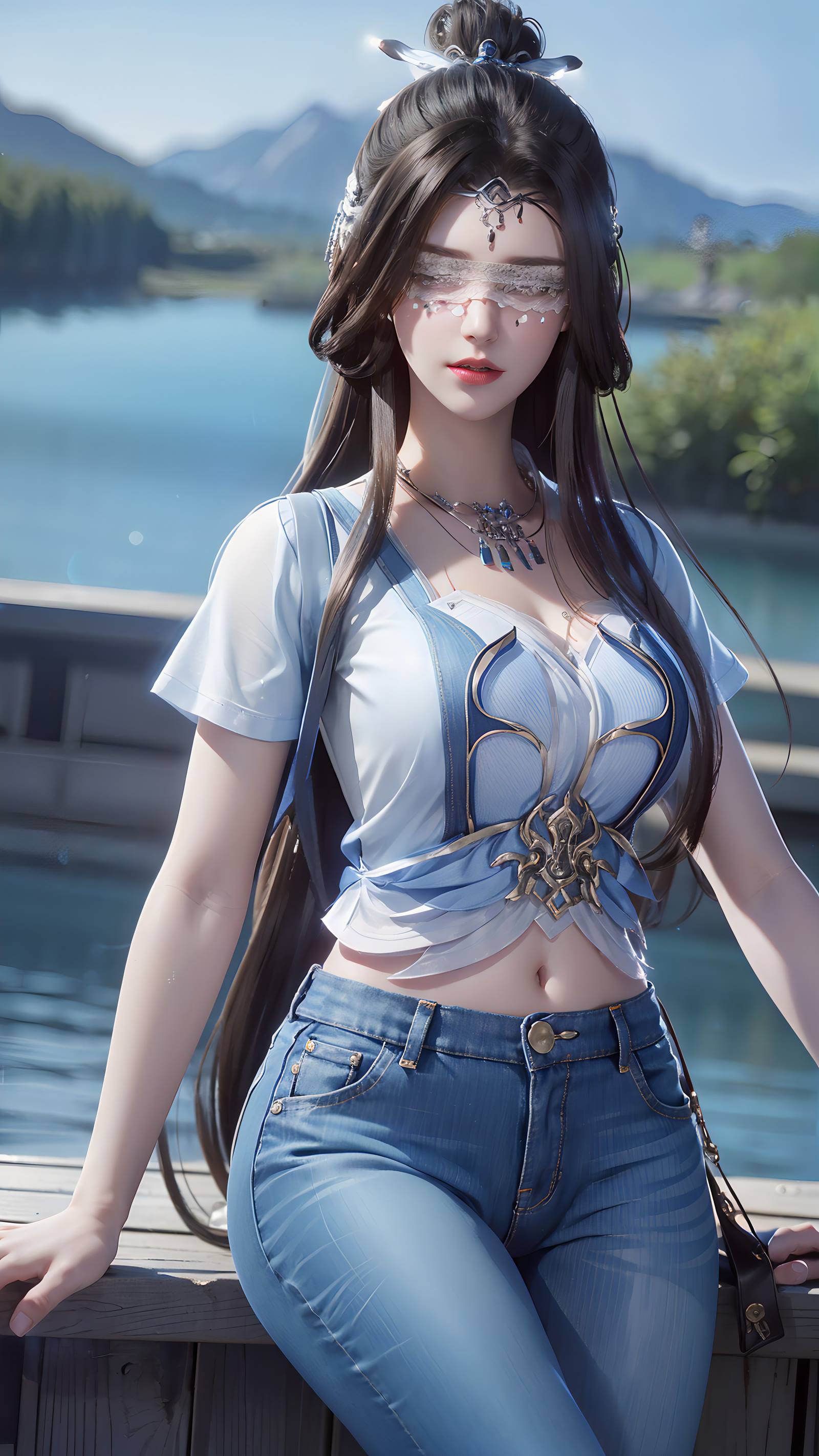 AI绘画 086 仙逆-兰若现代牛仔裤[95P/88.1MB]