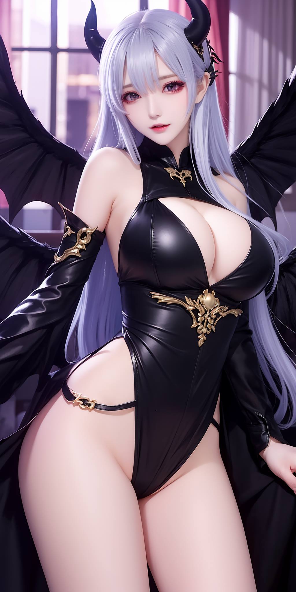 AI绘画 088 恶魔少女连体皮衣[80P/207MB]