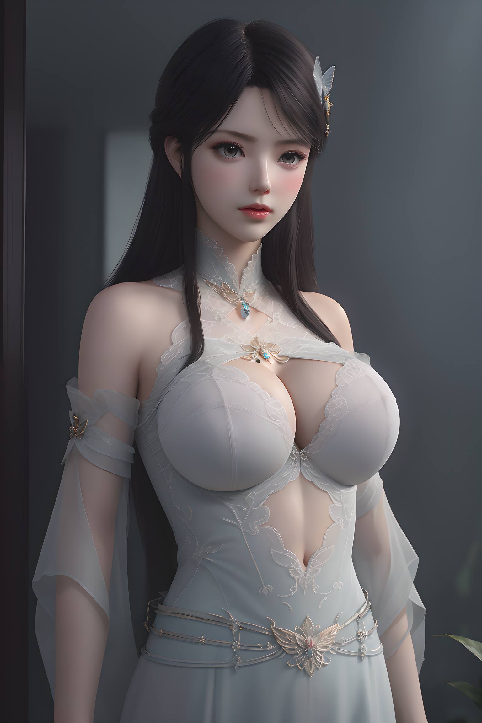 AI绘画 156 斗破苍穹-萧薰儿 蝶翼内衣写真[57P/170MB]