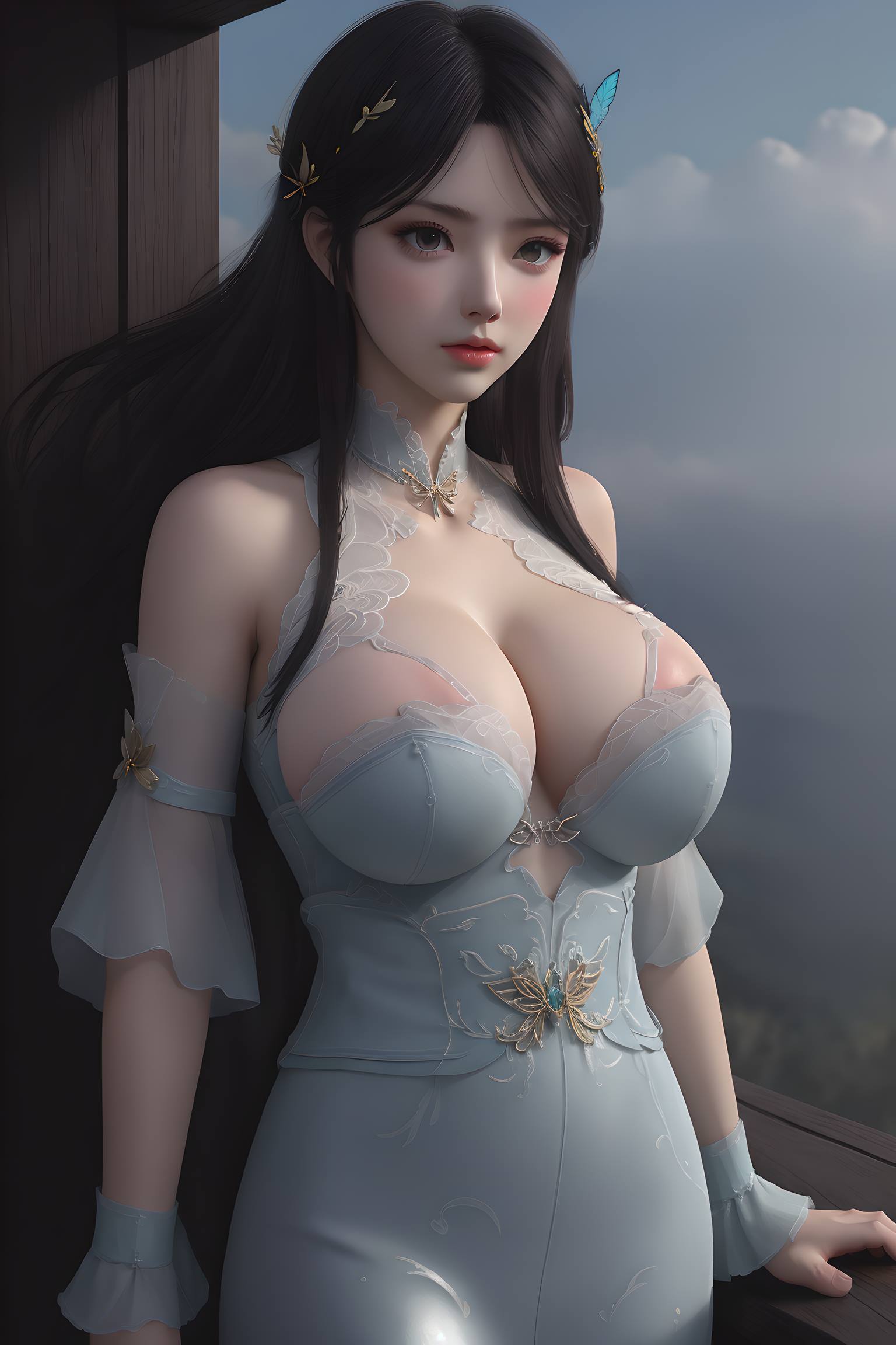 AI绘画 156 斗破苍穹-萧薰儿 蝶翼内衣写真[57P/170MB]