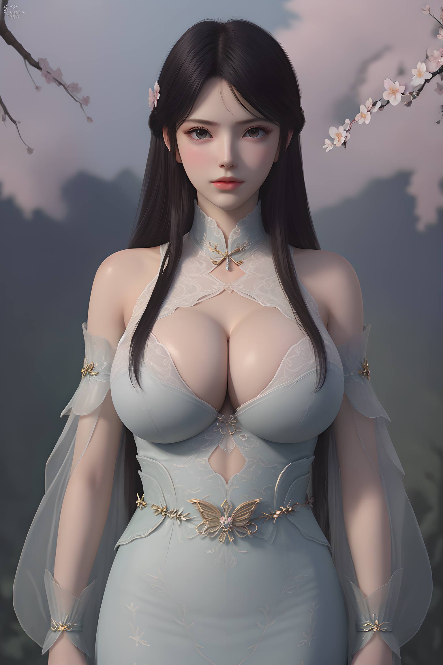 AI绘画 156 斗破苍穹-萧薰儿 蝶翼内衣写真[57P/170MB]