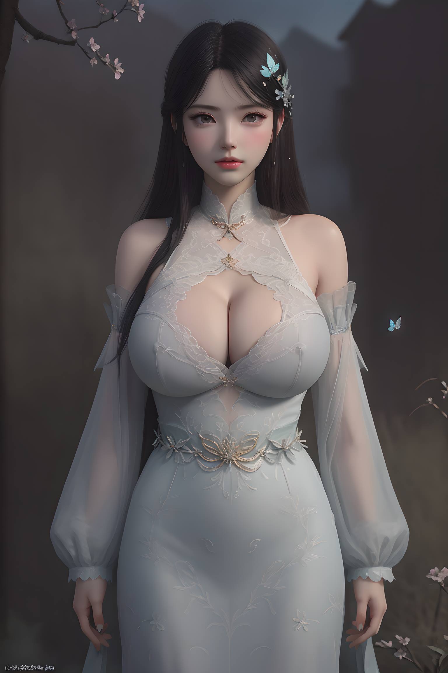 AI绘画 156 斗破苍穹-萧薰儿 蝶翼内衣写真[57P/170MB]