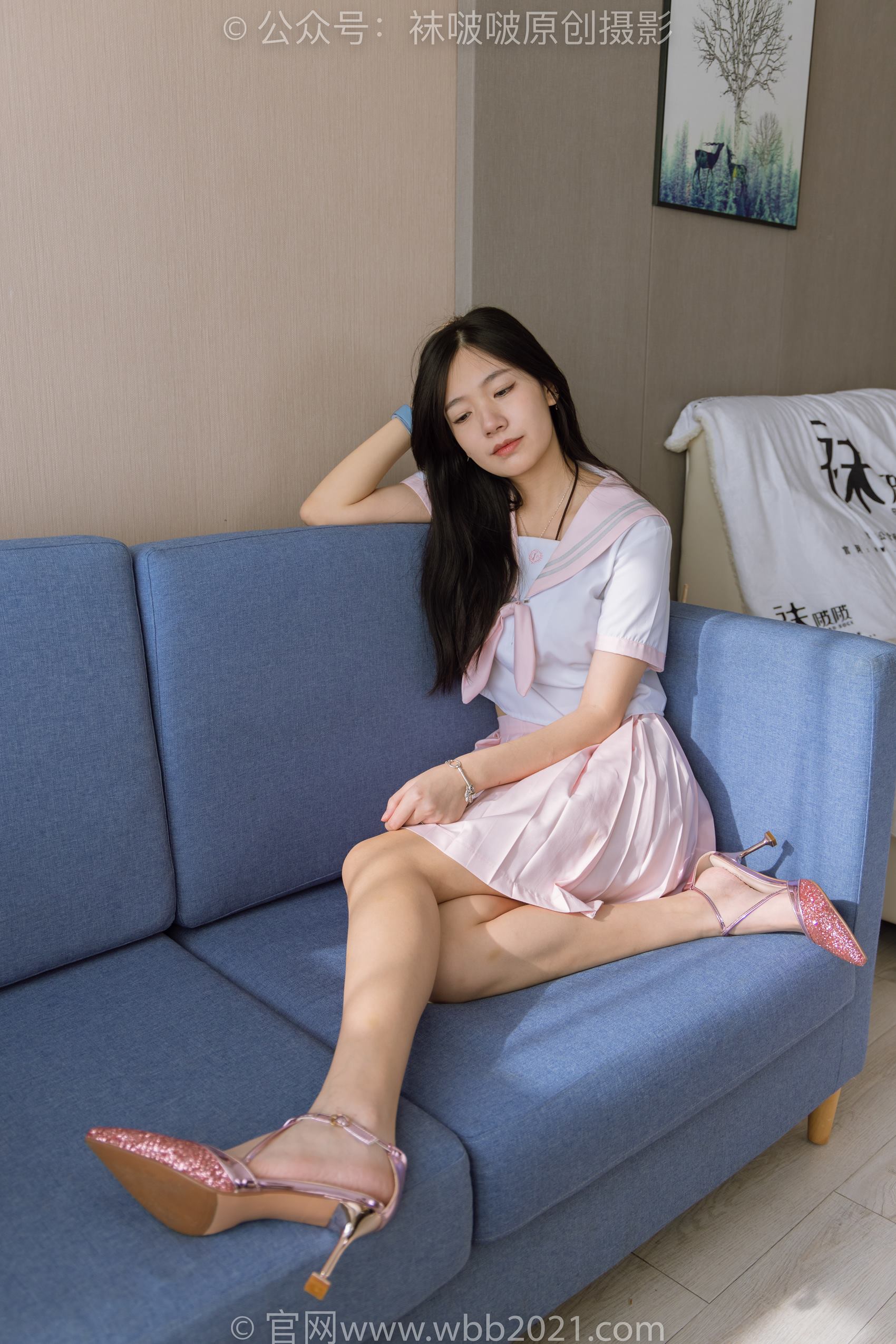 [BoBoSocks袜啵啵]NO.348 小甜豆-两双高跟鞋、厚白丝大腿袜、裸足[170P/1V/7.04GB]