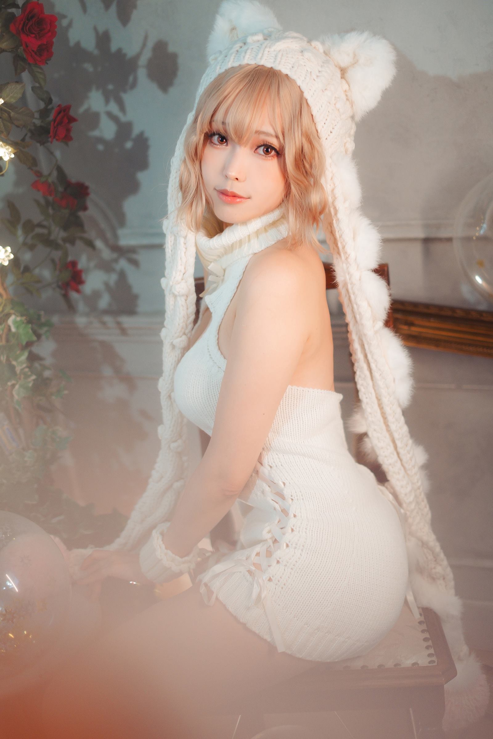 Ely_eee(ElyEE子) - 白色 KNITTING[52P/159MB]