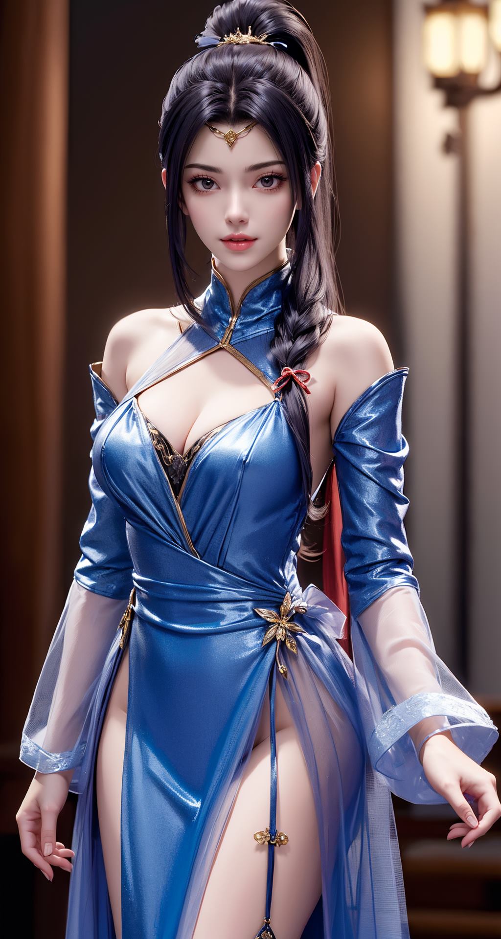 AI绘画 210 斗破苍穹-夭夜蓝色连衣裙[41P/110MB]