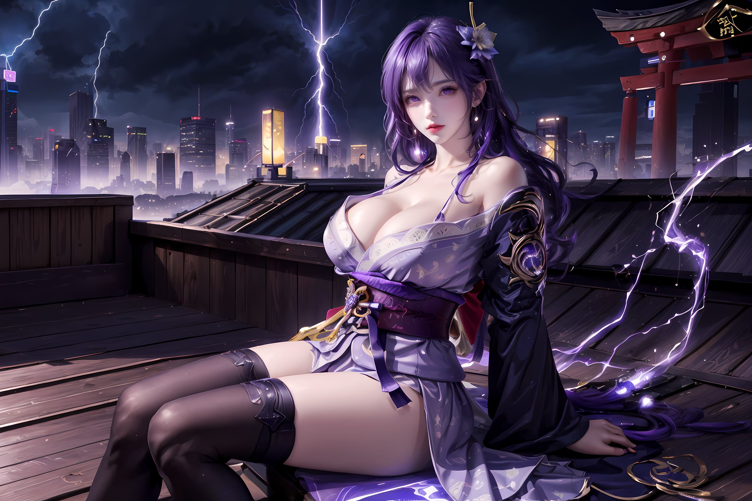 AI绘画 197 原神-雷电将军[20P/153MB]