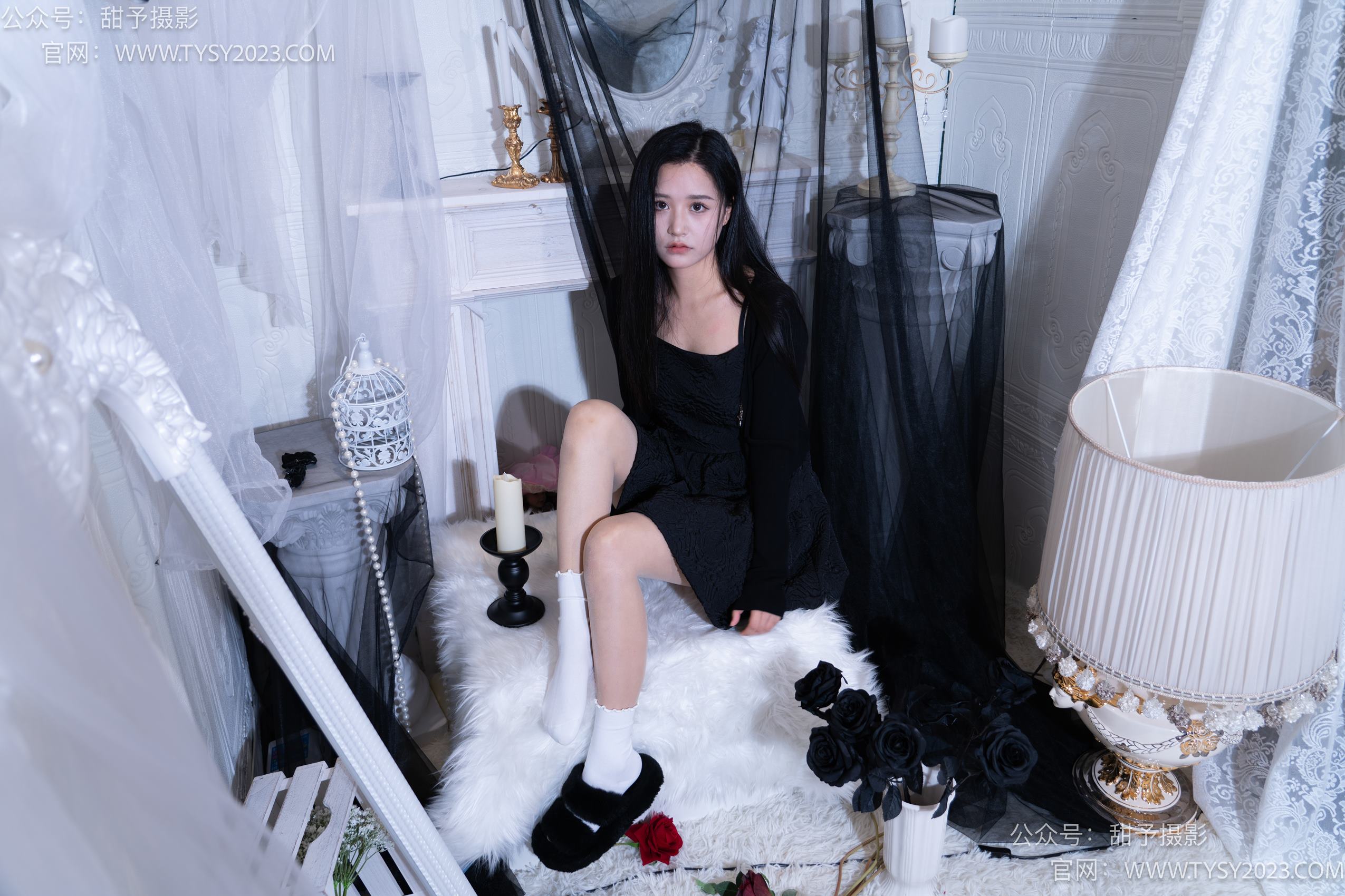 甜予摄影 NO.002 澜澜-拖鞋、白棉袜、肉丝-脚尖加固款[131P/2V/9.95GB]