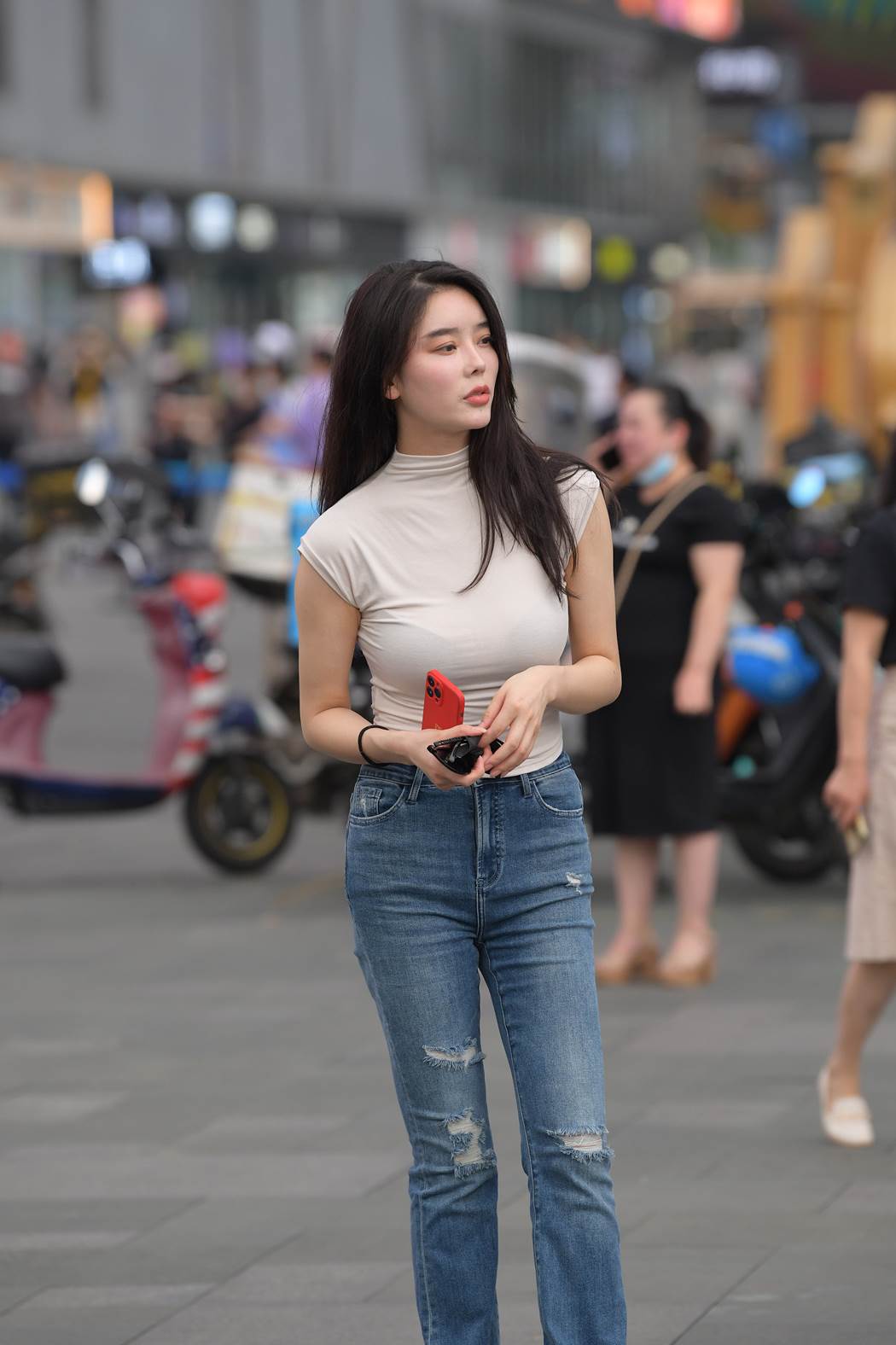 精选街拍作品 NO.5865 温婉气质牛仔裤[85P/167MB]