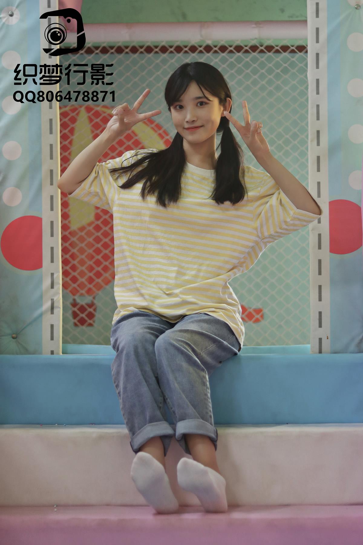 [织梦映像]NO.084 蹦床日记 赤着脚乐元漫步完整版短丝+白棉袜 [300P/1V/8.6G]