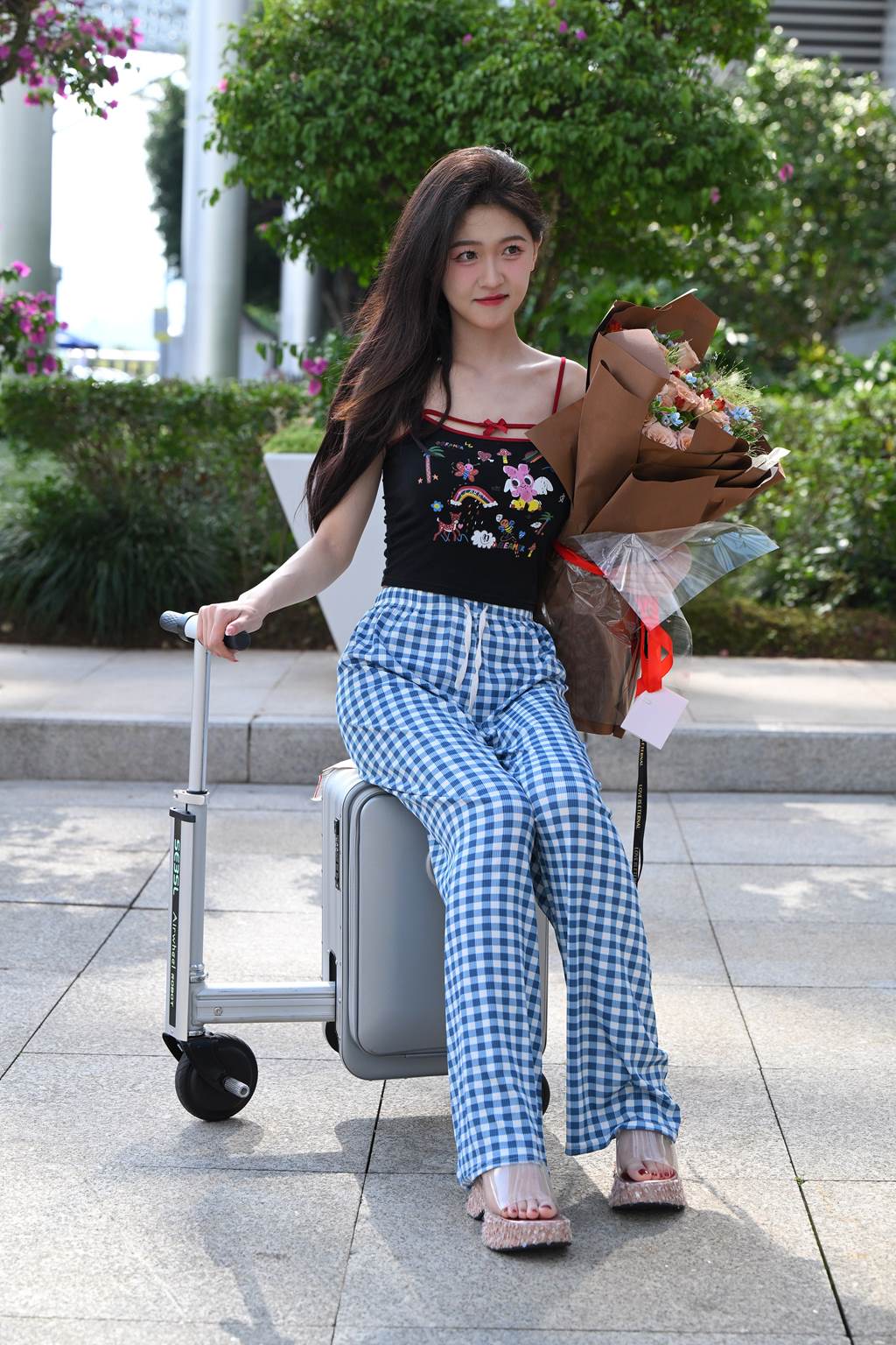 精选街拍作品 NO.6068 甜美格子裤[93P/318MB]