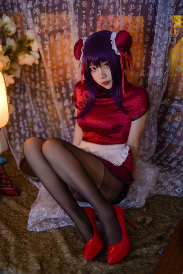 人气Coser动漫博主@二佐Nisa 女主学姐黑丝 红色旗袍 [31P/102MB]