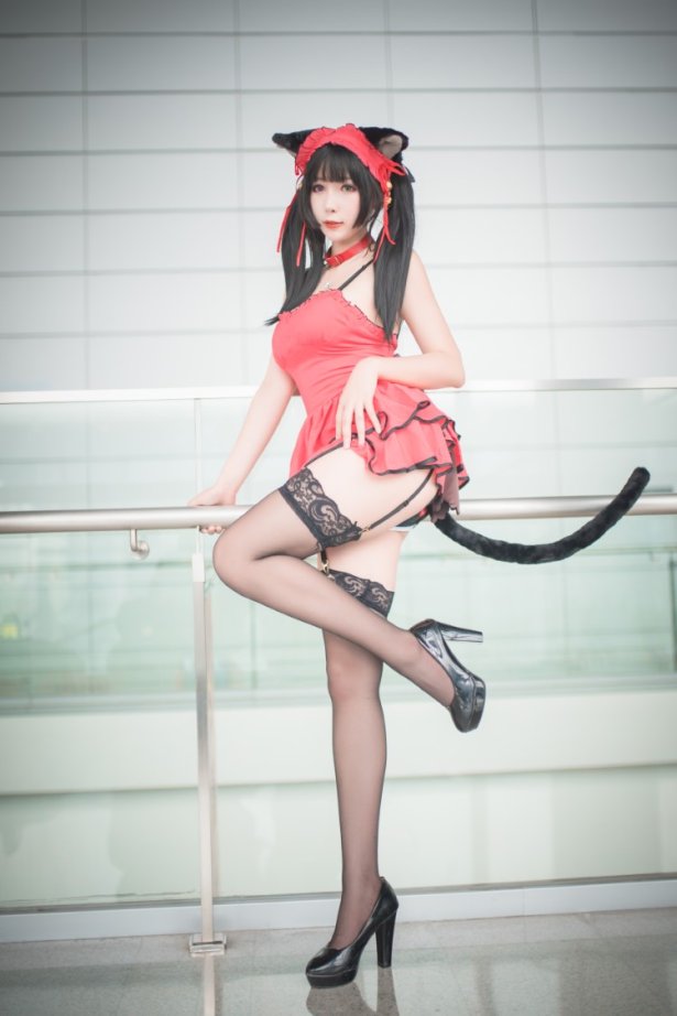 知名主播红人@w黑米粥w 黑丝粉红猫 [44P/433MB]