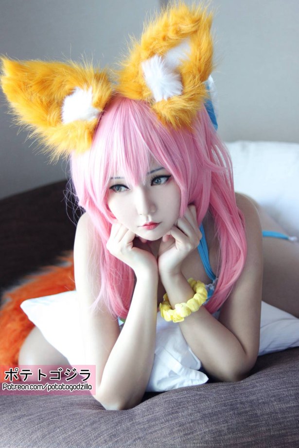 Potato Godzilla - Tamamo Bikini[20P/189MB]