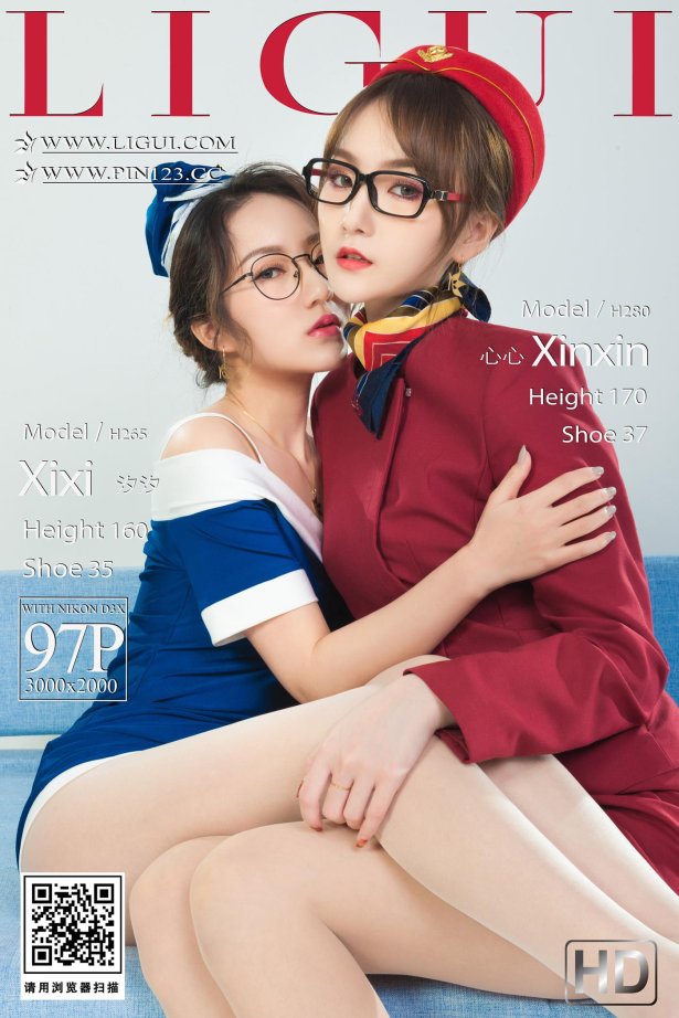 [Ligui丽柜]2022.11.11 双生花-空中丝欲 汐汐＆心心[97+1P/116MB]