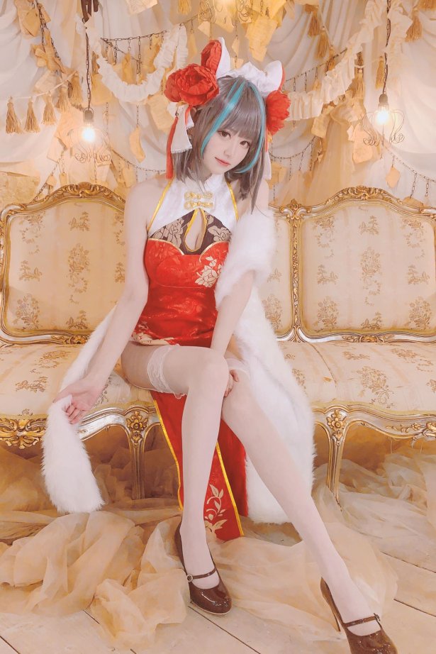 千阳(ちよ) - 柴郡旗袍cos[9P/36MB]