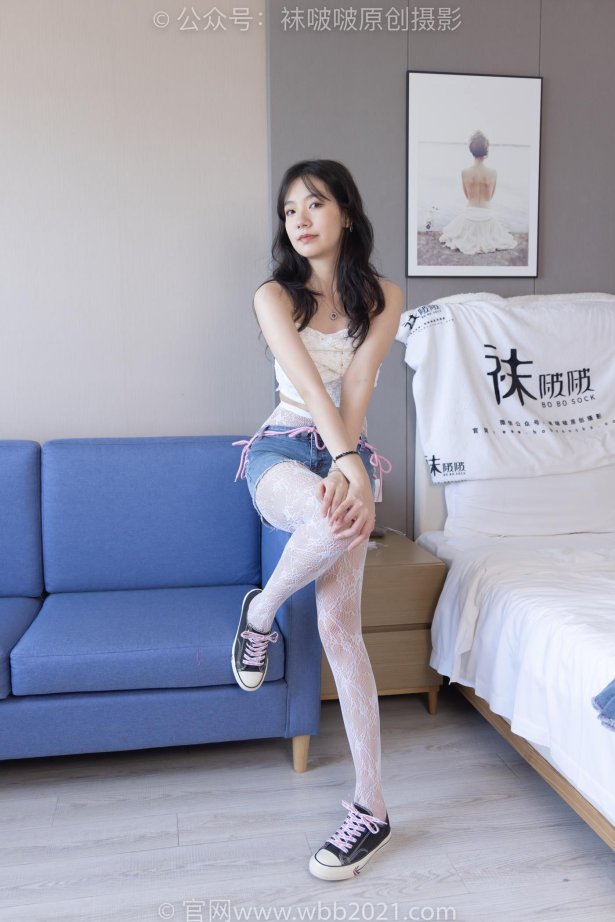 [BoBoSocks袜啵啵]NO.231 小甜豆-板鞋、白色蕾丝袜、可拆卸牛仔裤、裤里丝[154P/1V/6.94GB]
