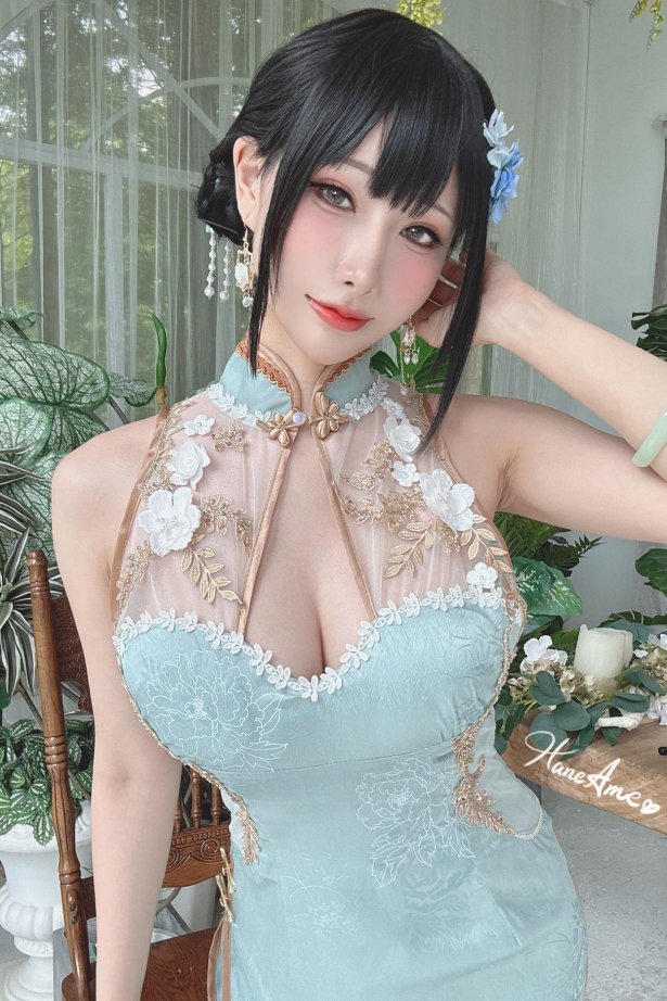 Hane Ame 雨波写真 - 綠韻旗袍[29P/1V/382MB]