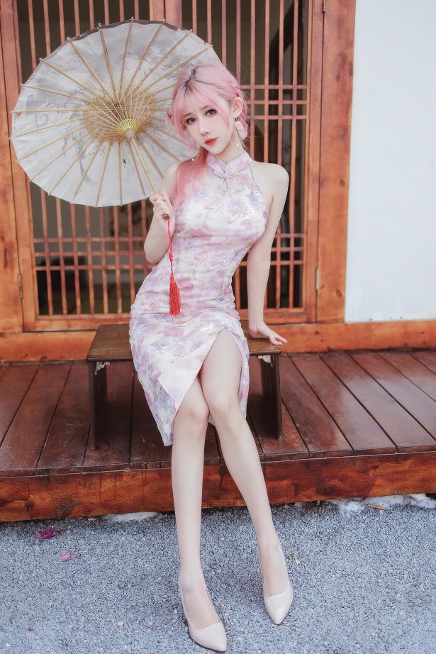 仙女月 - 粉色旗袍[20P/170MB]