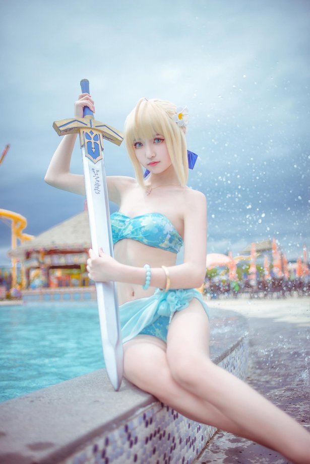 这个泡泡就是逊啦 - 阿尔托莉雅泳装[14P/26MB]