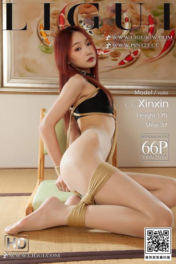 [Ligui丽柜]2023.12.07 无内双丝 心心[66+1P/59MB]