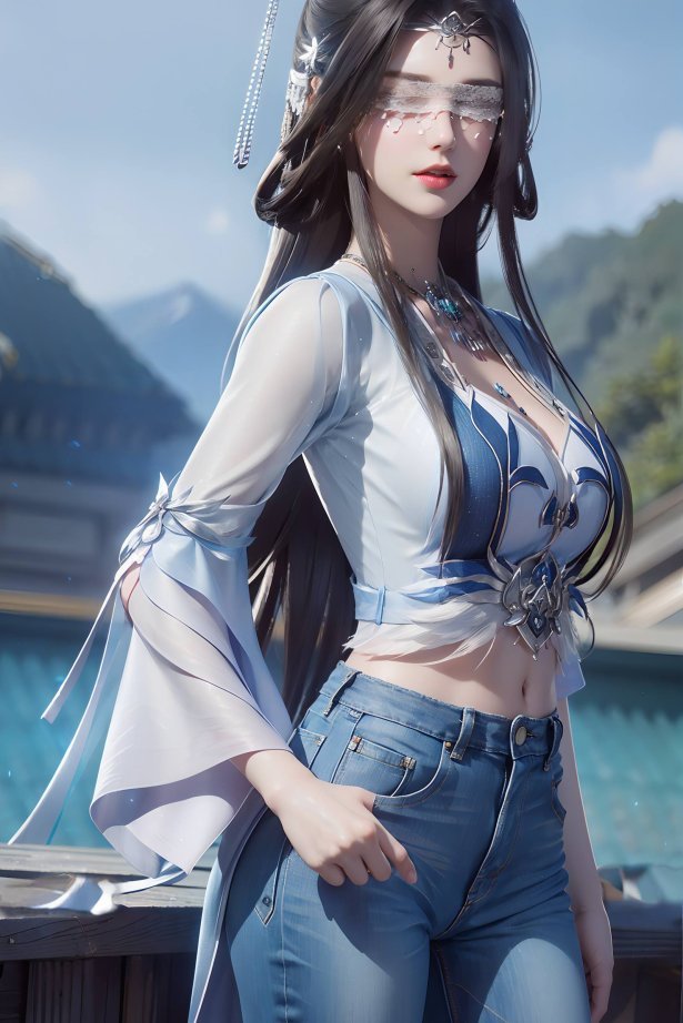 AI绘画 086 仙逆-兰若现代牛仔裤[95P/88.1MB]