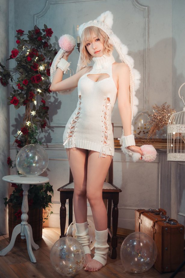 Ely_eee(ElyEE子) - 白色 KNITTING[52P/159MB]