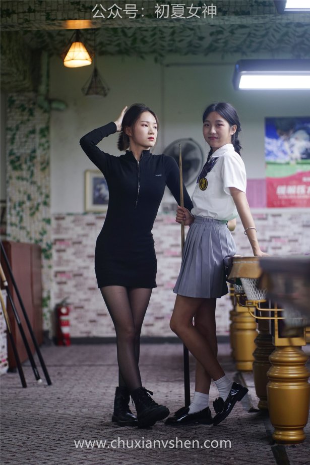 [初夏女神] NO.096 大发&#038;点点~《姐妹同台》行不行台球桌碰一碰 [133P/1V/8.81G]