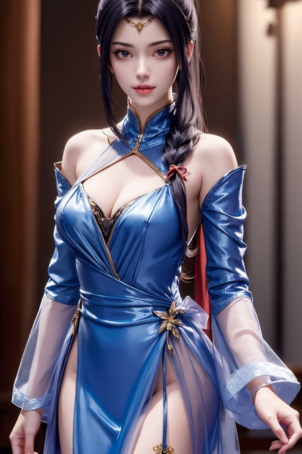 AI绘画 210 斗破苍穹-夭夜蓝色连衣裙[41P/110MB]