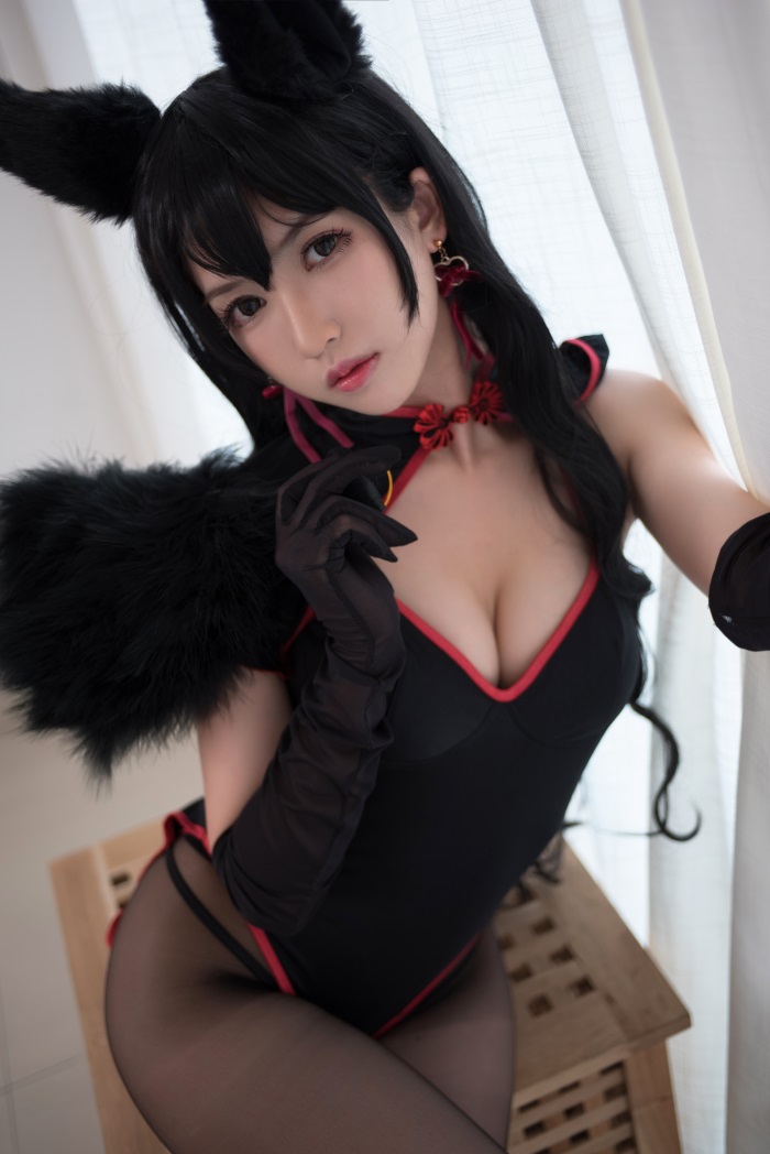 网红Coser@鳗鱼霏儿 – 兽耳 黑丝 [13P/103MB]